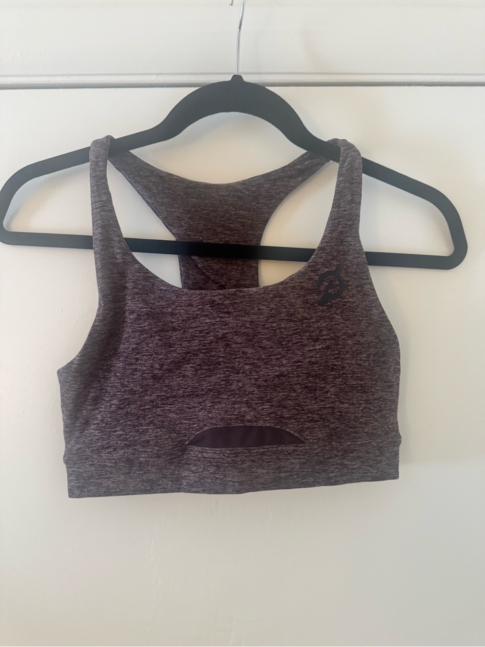Peloton Heathered Charcoal Racerback Sports Bra